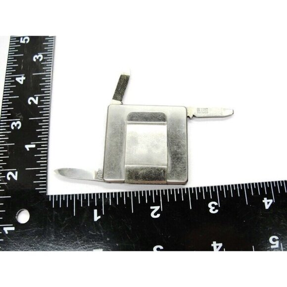 Money Clip IBEW 25 Year Local Union 1359 Square 2 Knife File Stainless Japan - Picture 8 of 8